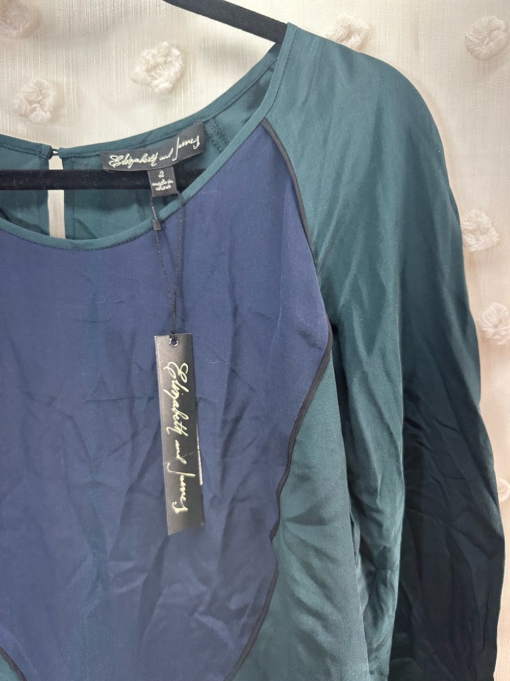 NWT Elizabeth and James Colorblock Suvi 100% Silk Mini Dress Size 2 - Picture 4 of 10